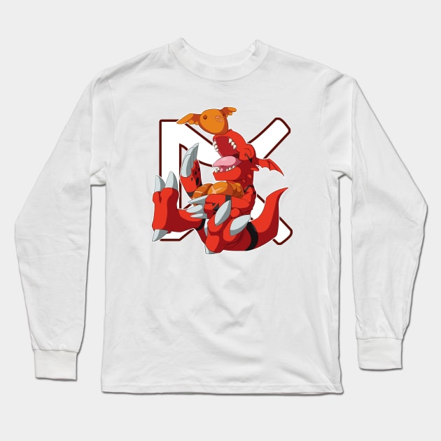 Guilmon Bread Long Sleeve T-Shirt by PRPrints